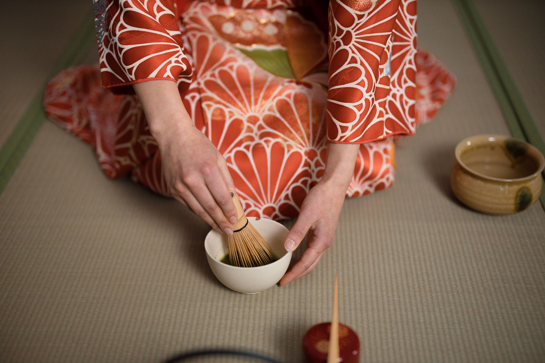 Kyoto zen garden and tea table